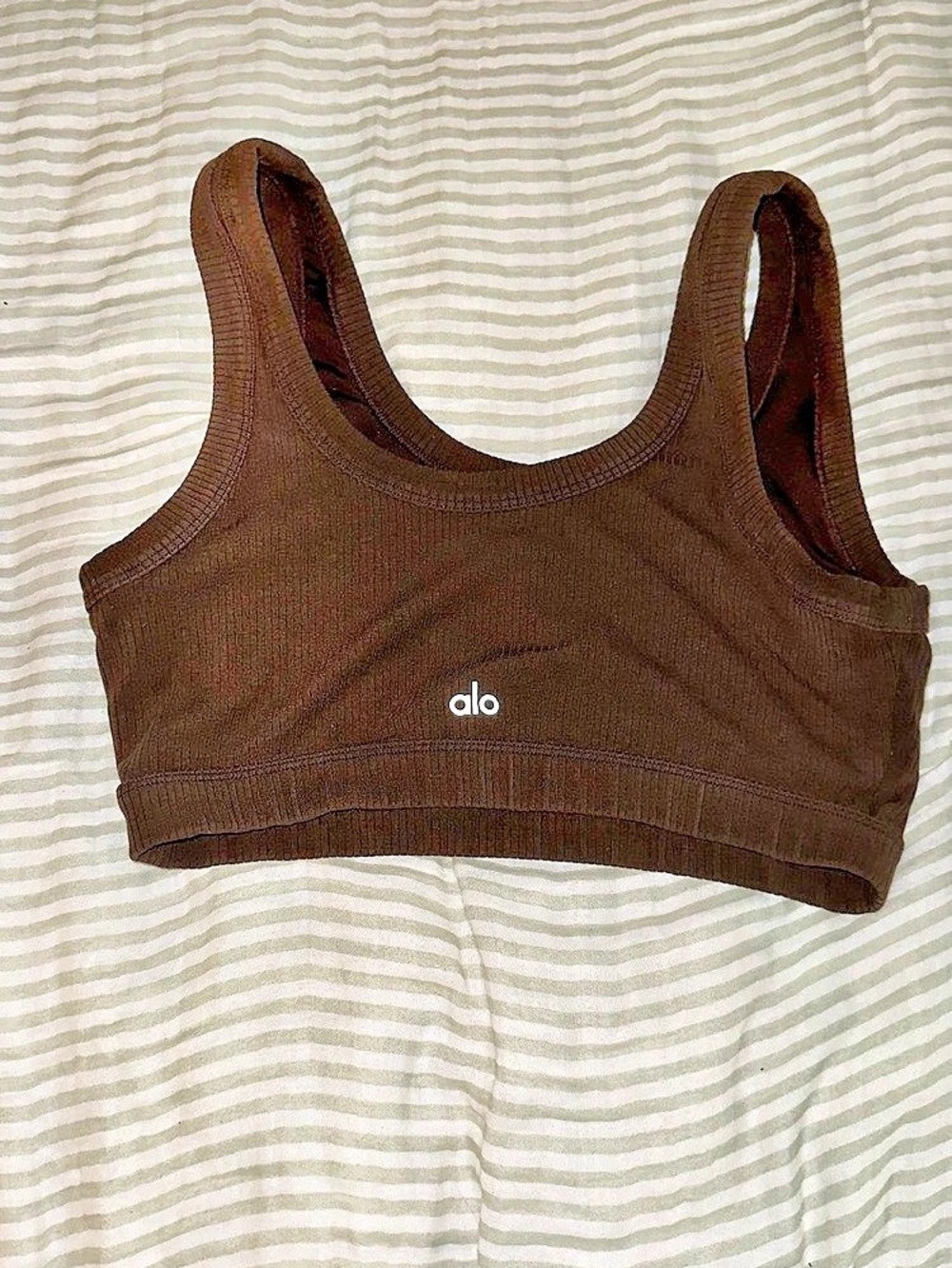 Alo Brown Sports Bra Size Large